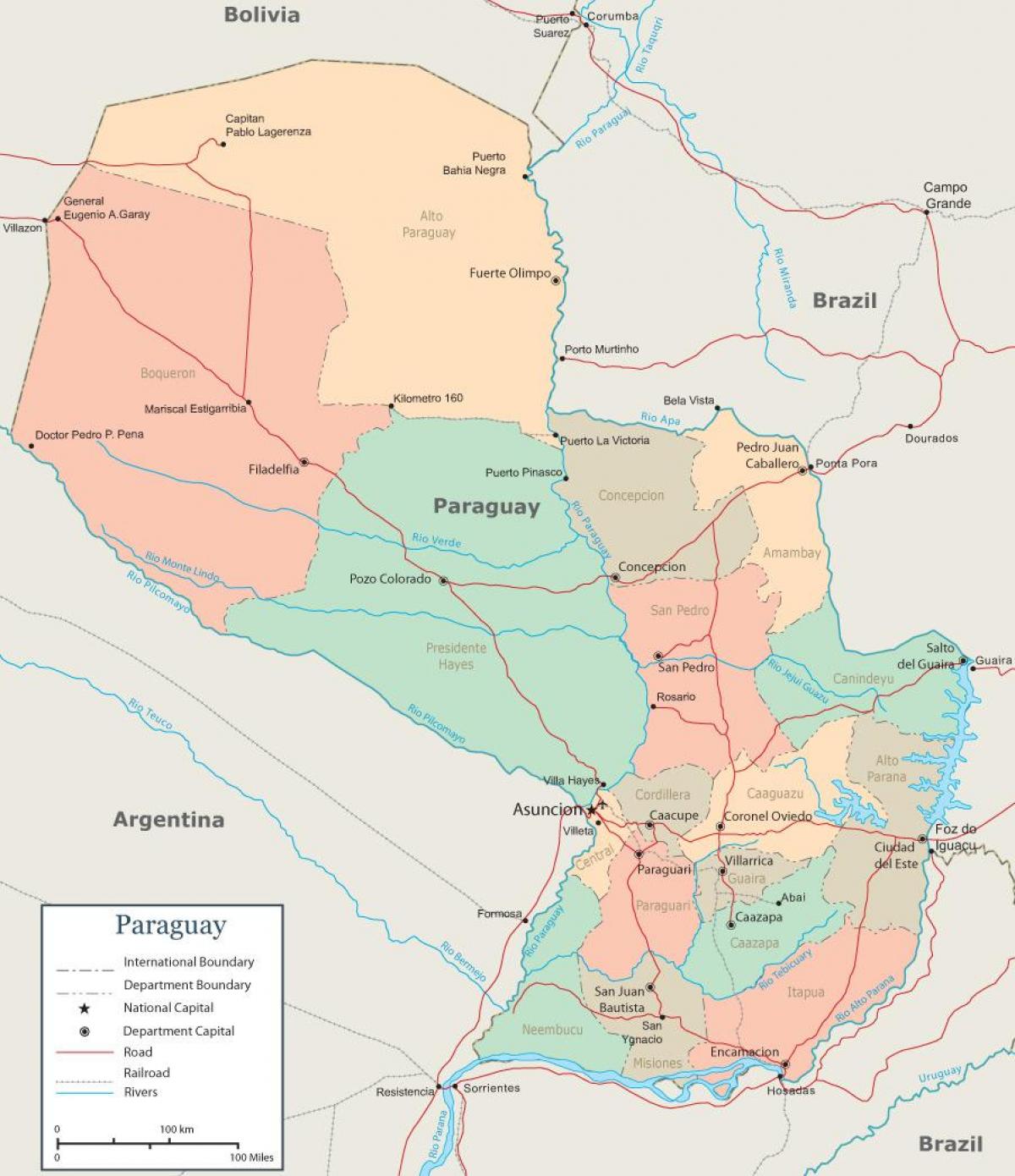 Paraguay asunción mapa