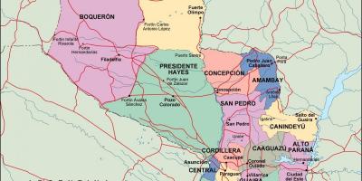 Mapa político de Paraguay