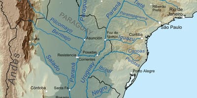 Mapa del río Paraguay