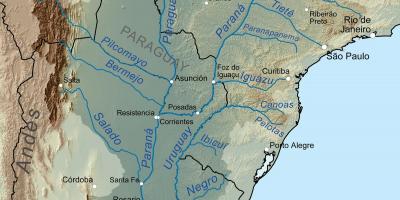 Mapa del río Paraguay